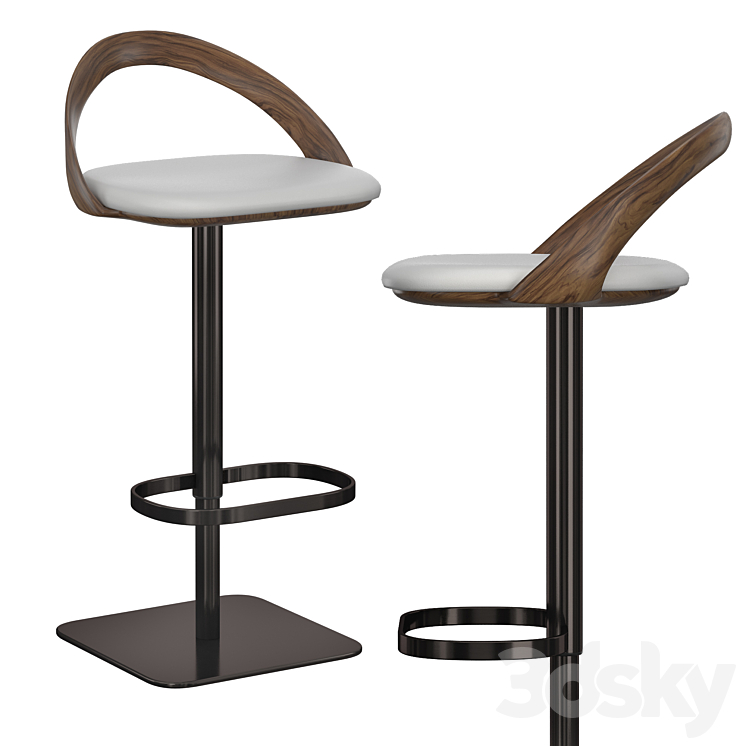 Ester sgabello bar stool 3DS Max Model - thumbnail 3