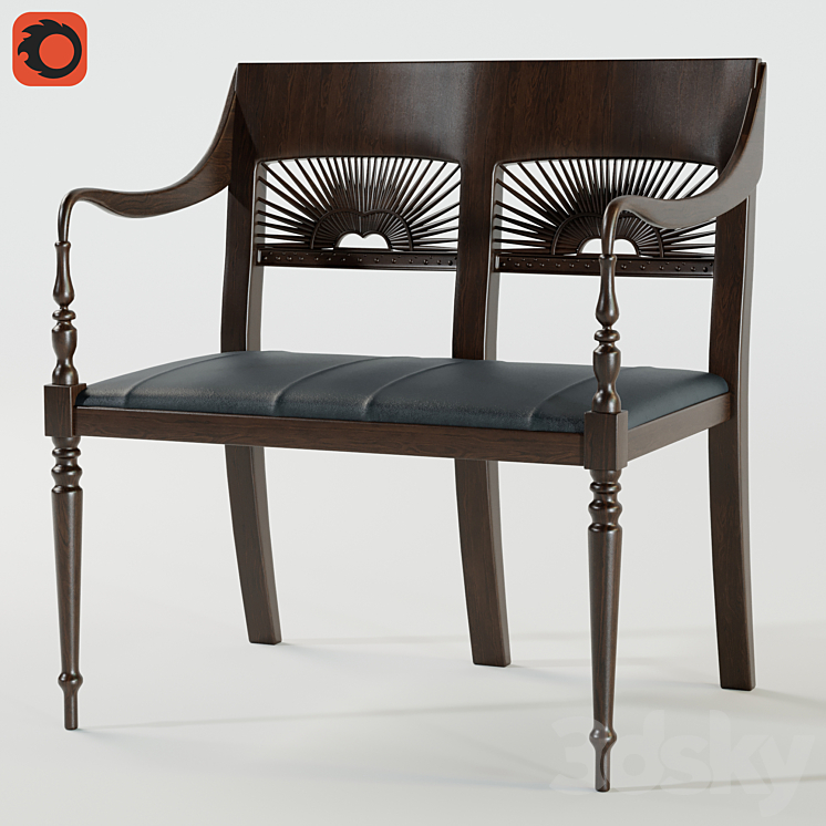 Ethnic Chair 3DS Max Model - thumbnail 3