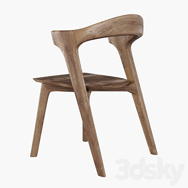 Ethnicraft Oak Bok Dining Chair 3ds Max - thumbnail 2