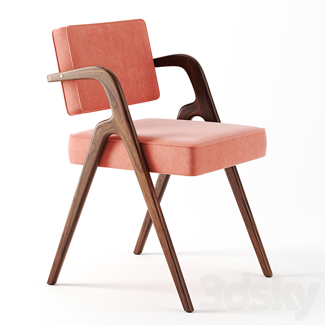 EUGENIO dining chair by Luteca 3ds Max - thumbnail 1