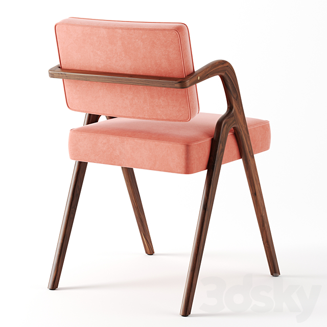 EUGENIO dining chair by Luteca 3ds Max - thumbnail 2