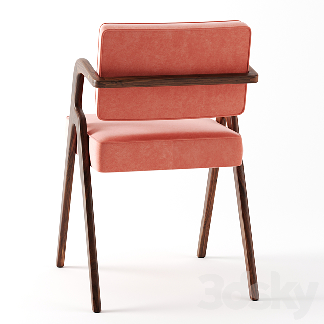 EUGENIO dining chair by Luteca 3ds Max - thumbnail 3