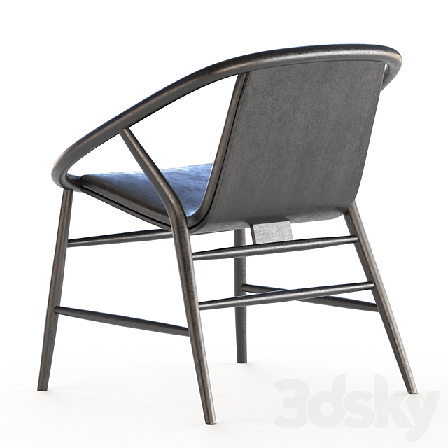 Eve Chair Black 3DS Max Model - thumbnail 2