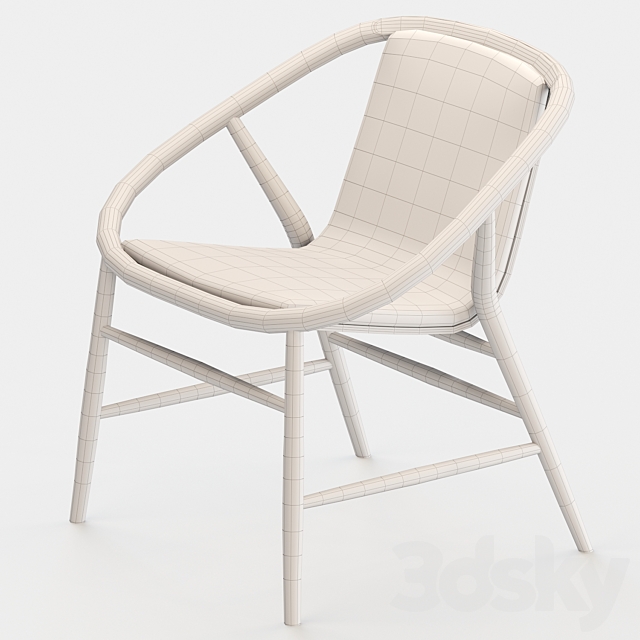 Eve Chair Black 3DS Max Model - thumbnail 4