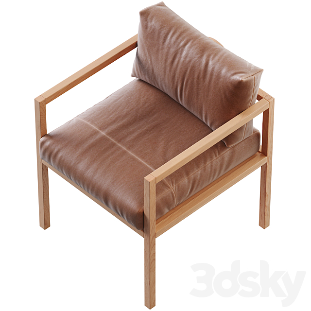 EVE DINING CHAIR IN LEATHER (WNT) 3DS Max Model - thumbnail 4