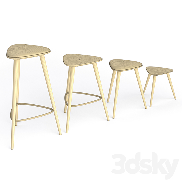 Fameg Bar stool Finn (All Size) 3DS Max Model - thumbnail 3