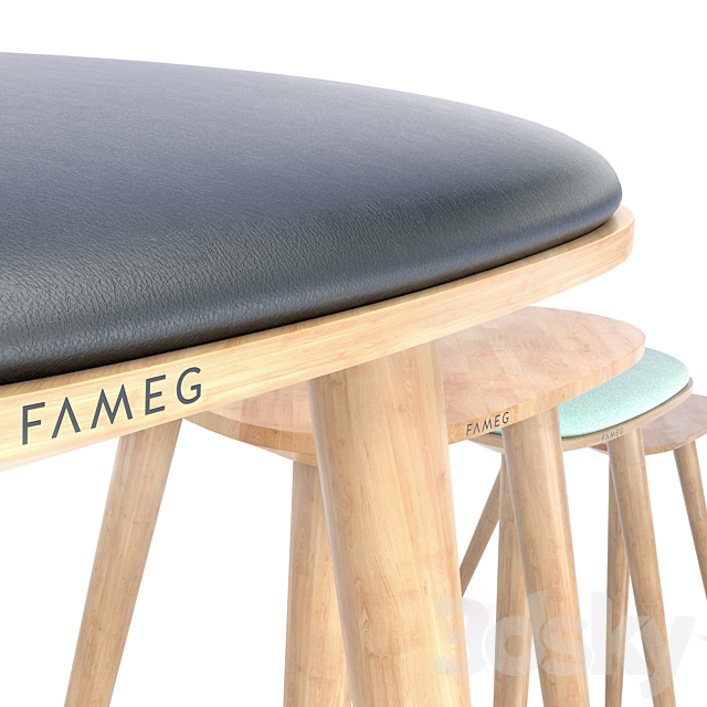 Fameg Bar stool Finn (All Size) 3DS Max Model - thumbnail 5