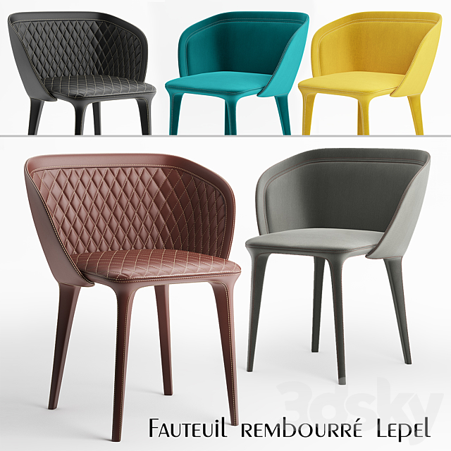 Fauteuil rembourré Lepel 3DSMax File - thumbnail 1