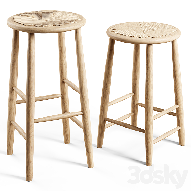 FDB Møbler – J165B Bar stool 3DS Max Model - thumbnail 1