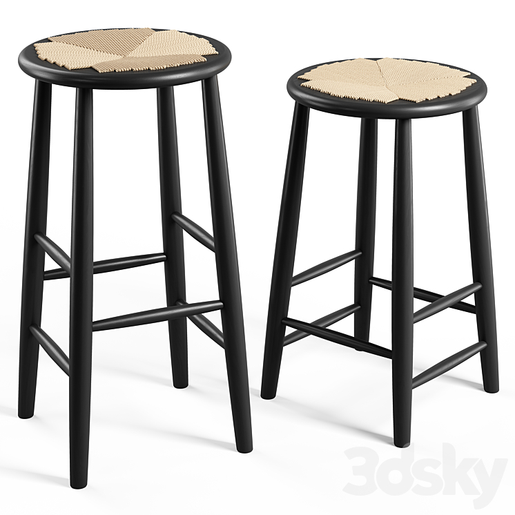 FDB Møbler – J165B Bar stool 3DS Max Model - thumbnail 2