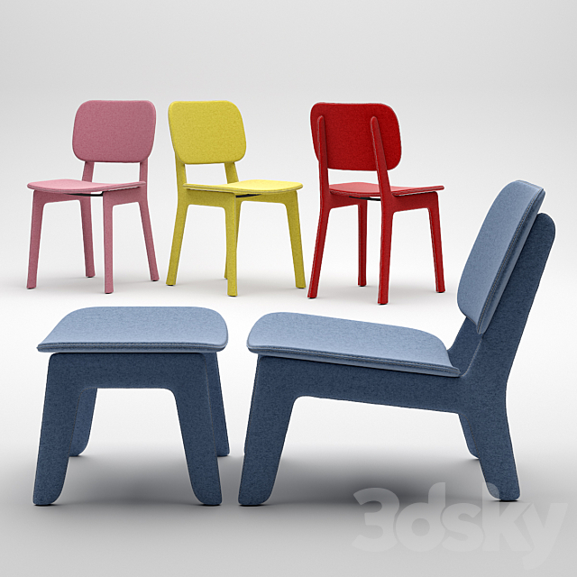 Felt: ligne-roset 3DS Max Model - thumbnail 2