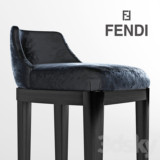 FENDI BRISTOL BAR CHAIR 3DSMax File - thumbnail 2