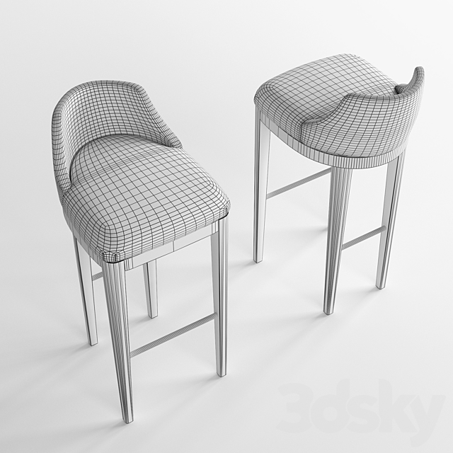 FENDI BRISTOL BAR CHAIR 3DSMax File - thumbnail 3