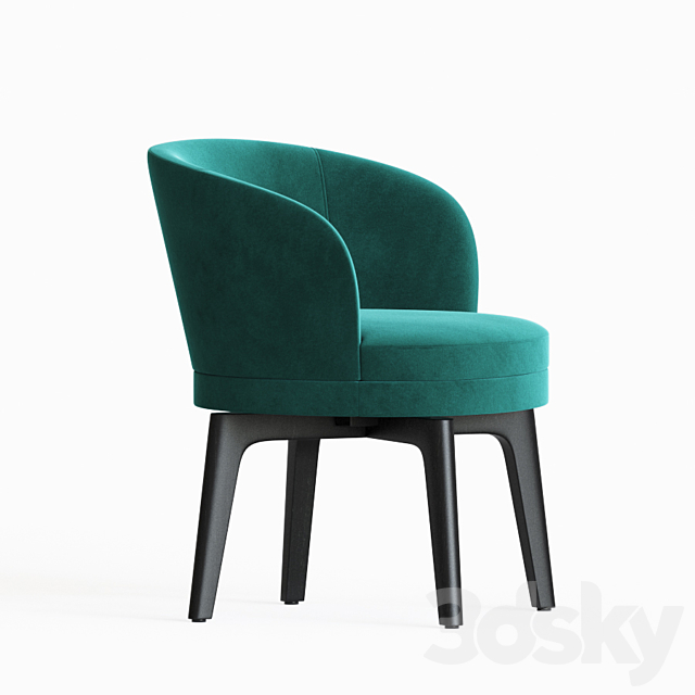 Fendi Casa Doyle Dining Chair 3ds Max - thumbnail 3