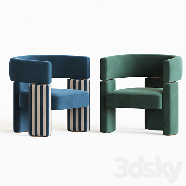 Fendi Casa Margaret Armchair 3DSMax File - thumbnail 2