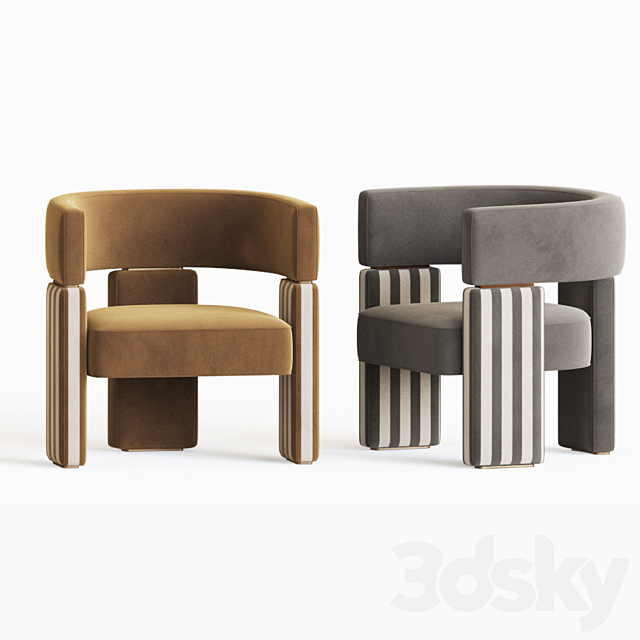 Fendi Casa Margaret Armchair 3DSMax File - thumbnail 3