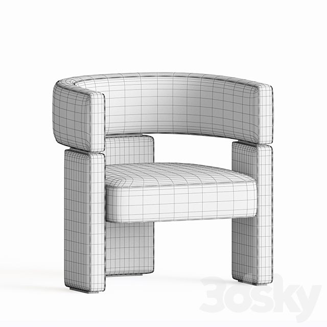 Fendi Casa Margaret Armchair 3DSMax File - thumbnail 4