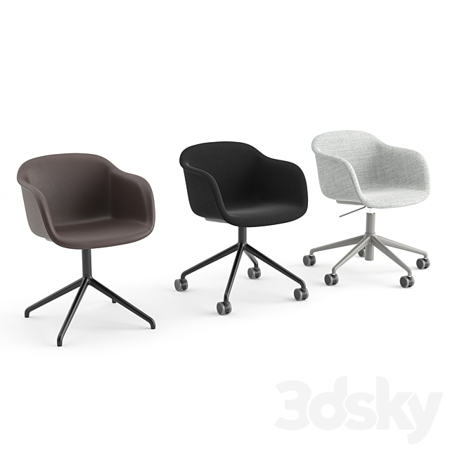 Fiber Armchair Office by Muuto 3ds Max - thumbnail 3