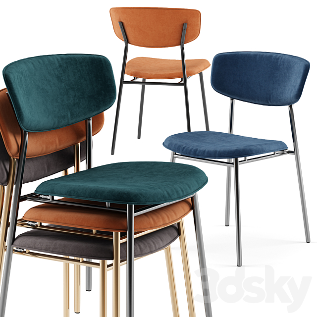 Fifties chair – Calligaris 3ds Max - thumbnail 2