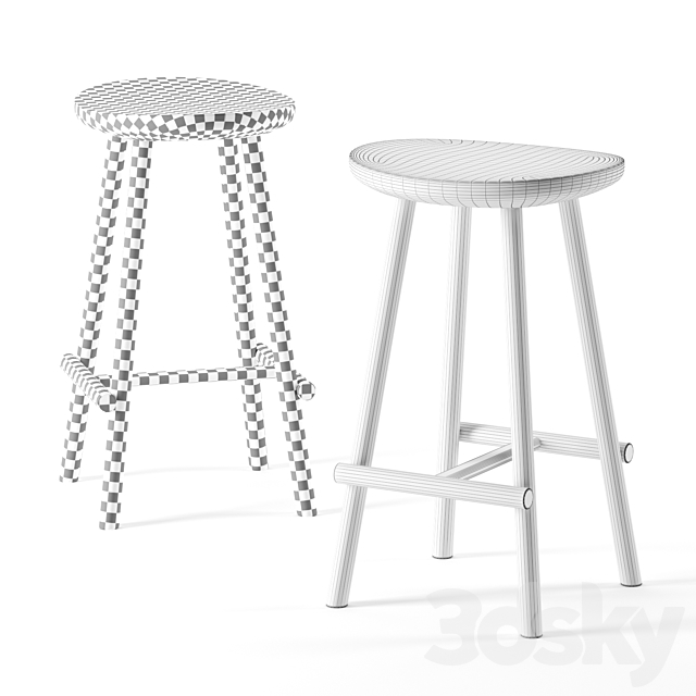 Figura bar stool by Tolv 3DSMax File - thumbnail 2