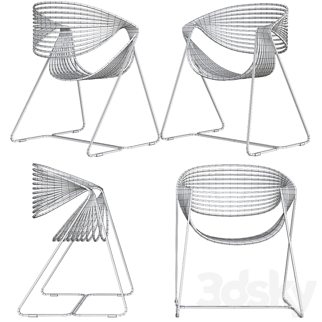 Filoferru Outdoor Chair by Robby Cantarutti 3DSMax File - thumbnail 2