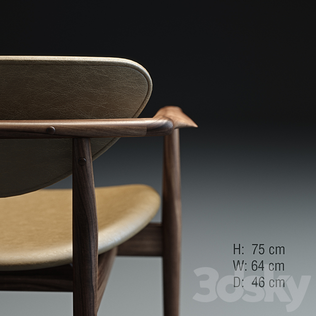 Finn Juhl 109 Chair 3DSMax File - thumbnail 2