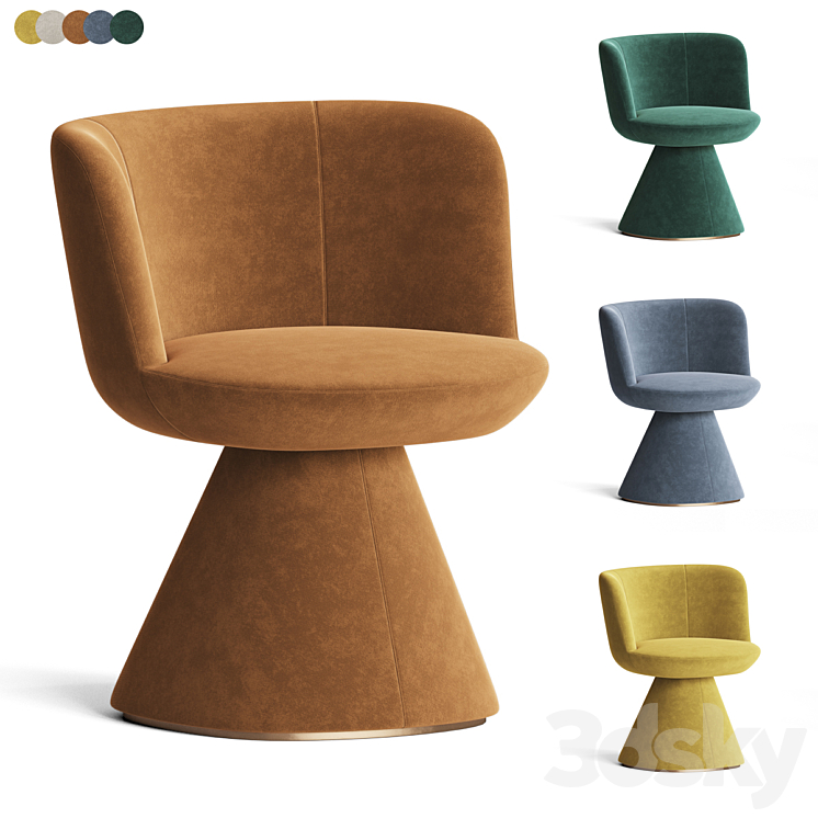 Flair O Dining Chair B&B Italia 3DS Max Model - thumbnail 1