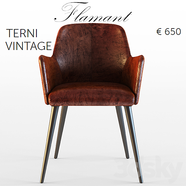 Flamant _ ARMCHAIR TERNI VINTAGE 3DSMax File - thumbnail 1