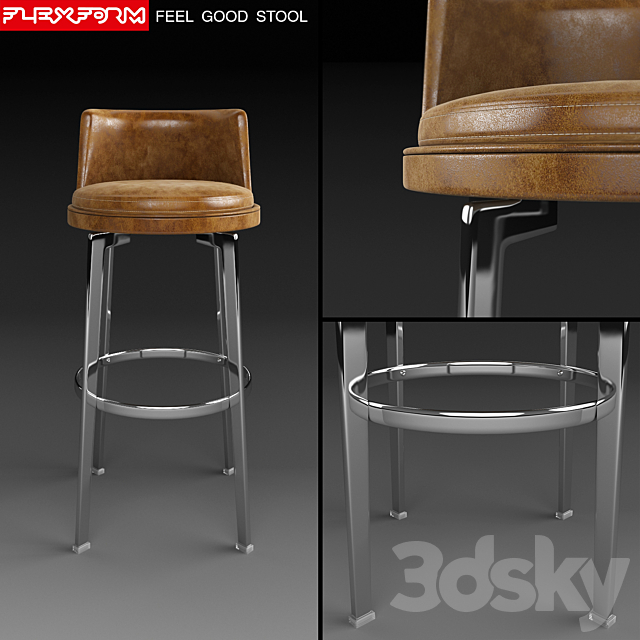 Flexform Feel Good Stool 3DSMax File - thumbnail 1