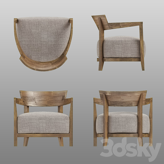 FLEXFORM – JENNY Armchair 3DS Max Model - thumbnail 3