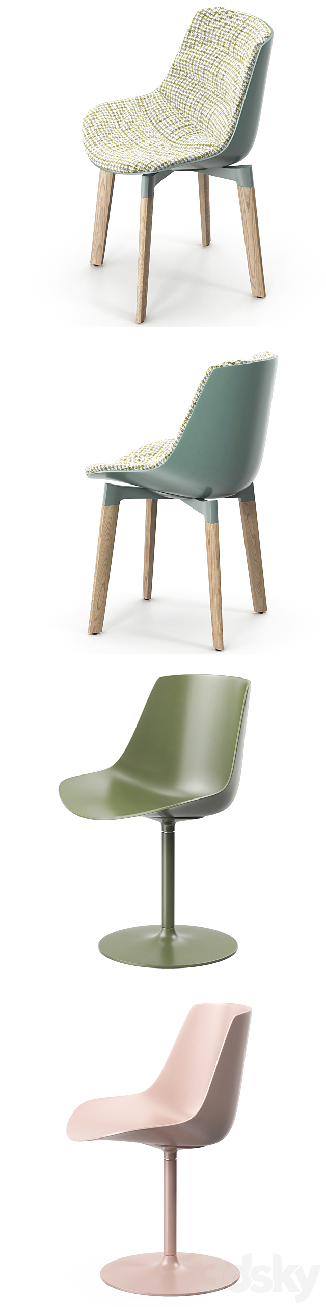 Flow color chairs 3DSMax File - thumbnail 2