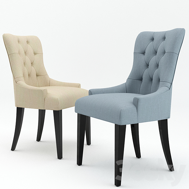 Flynn Scoopback Dining Chair 3DS Max Model - thumbnail 1