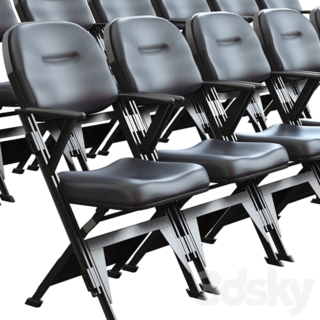 folding chair for events 3ds Max - thumbnail 3