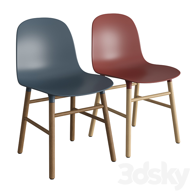 Form Chair Oak 3ds Max - thumbnail 1