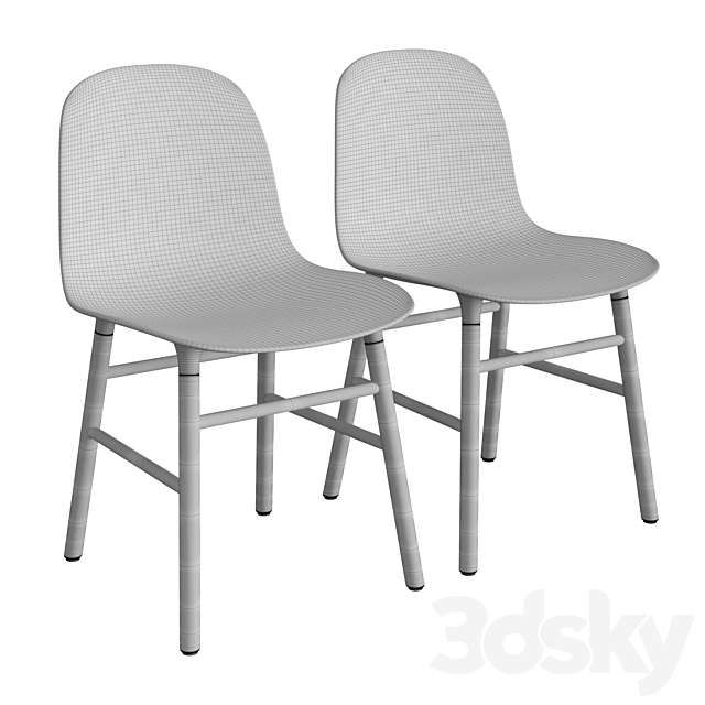 Form Chair Oak 3ds Max - thumbnail 2