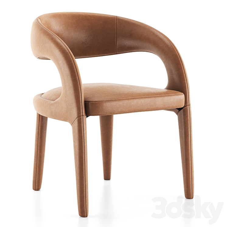 Four Hands \/ Hawkins Dining Chair – Butterscotch 3DS Max Model - thumbnail 1