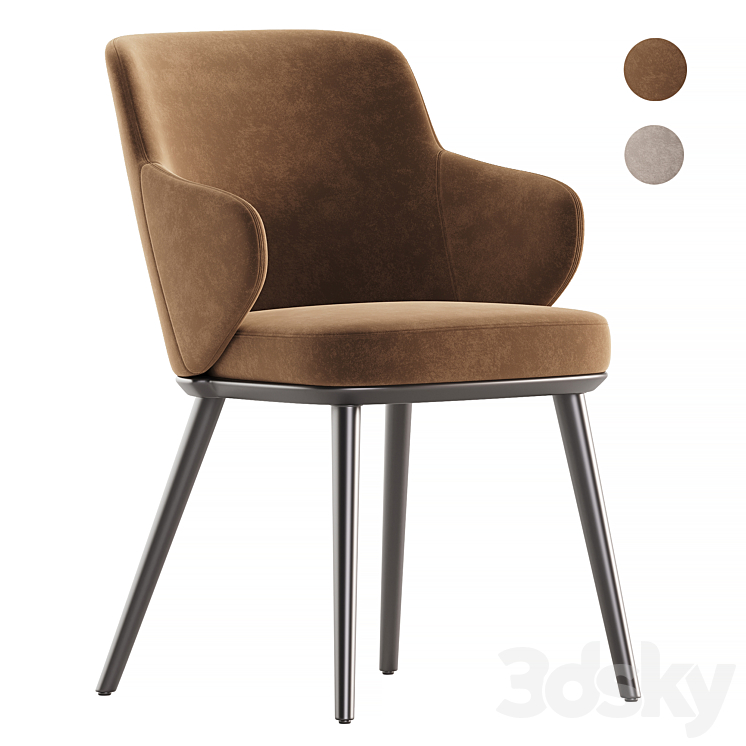 Foyer chair by Calligaris 3DS Max Model - thumbnail 2