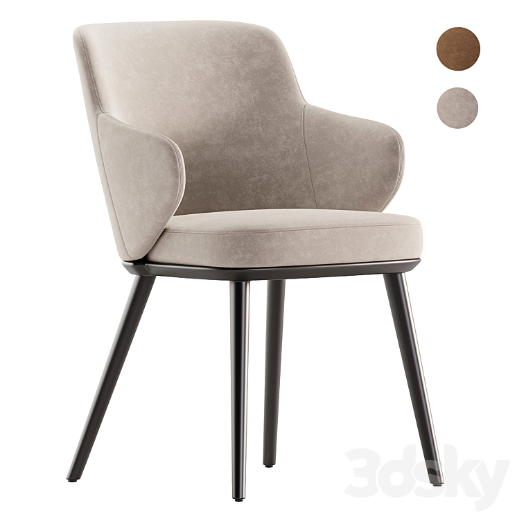 Foyer chair by Calligaris 3DS Max Model - thumbnail 3