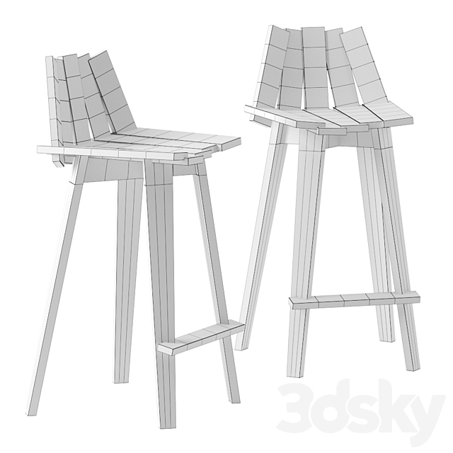 Frank bar stool by Mogg 3DSMax File - thumbnail 2