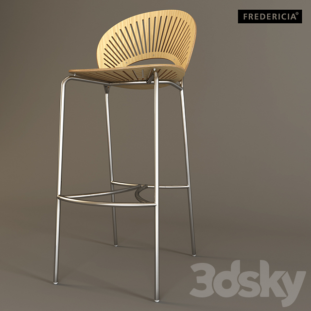 FREDERICIA _ TRINIDAD bar stool _ 3300 3ds Max - thumbnail 1