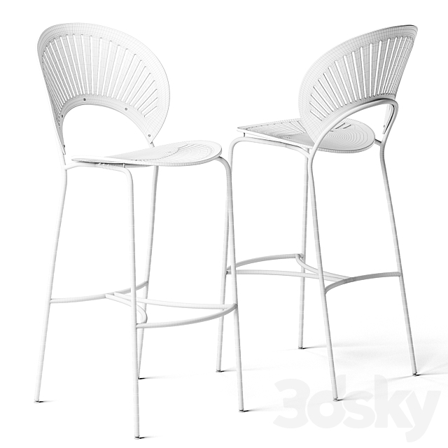 Fredericia Trinidad bar stool 3DSMax File - thumbnail 4