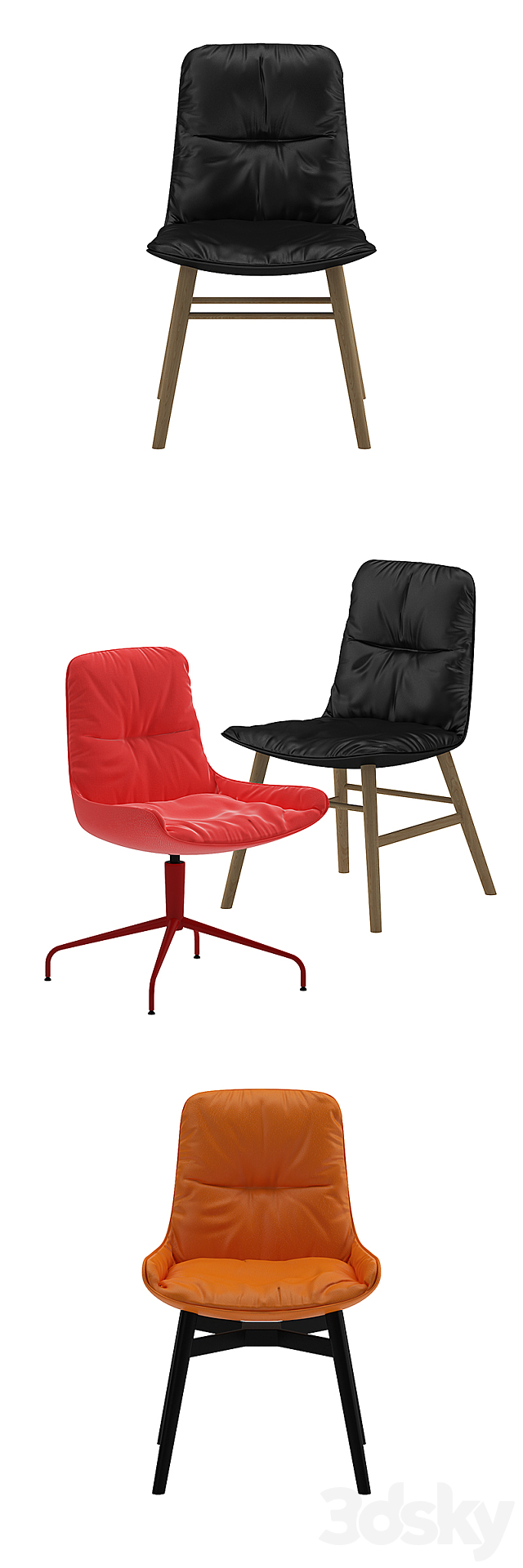 FreiFrau Leya + FreiFrau Leya armchair low & high 3DSMax File - thumbnail 1