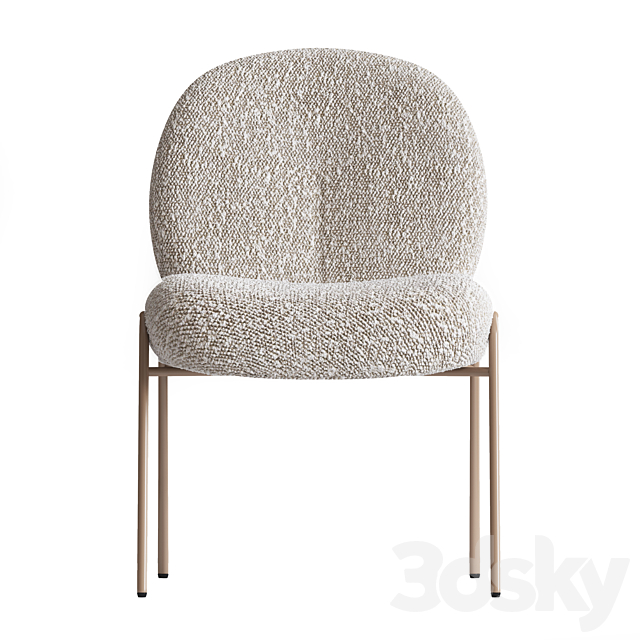 Freifrau NANA Upholstered fabric chair 3DS Max Model - thumbnail 2