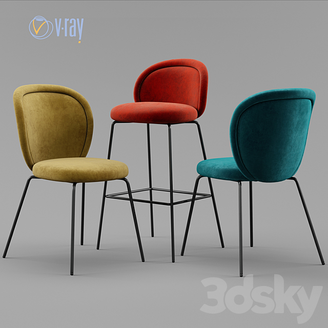 Freifrau.  Ona Chair. 3DSMax File - thumbnail 1