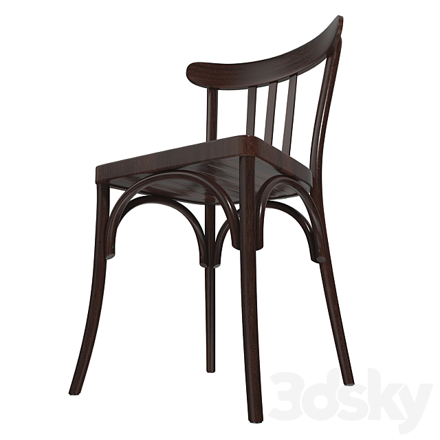 French chair 3DS Max Model - thumbnail 2