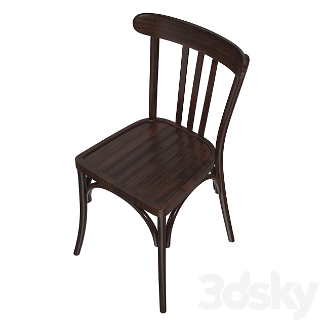 French chair 3DS Max Model - thumbnail 3