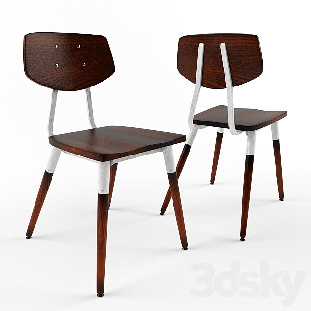 French-inspired school chair 3DSMax File - thumbnail 1