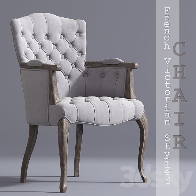 French VictorianStyled Chair 3DSMax File - thumbnail 1