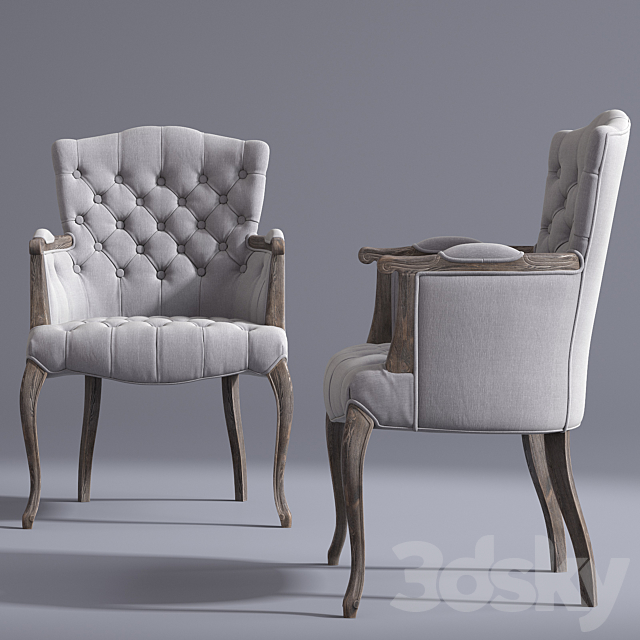 French VictorianStyled Chair 3DSMax File - thumbnail 2