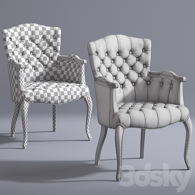 French VictorianStyled Chair 3DSMax File - thumbnail 3